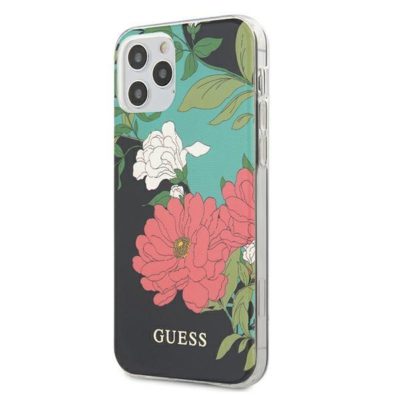 Guess GUHCP12MIMLFL01 Black N°1 Flower Collection iPhone 12/12 Pro Tok