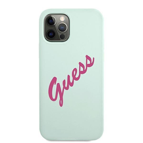 Guess GUHCP12MLSVSBF Silicone Vintage Fuchsia/Mint iPhone 12/12 Pro Tok