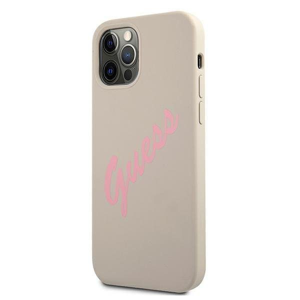 Guess GUHCP12MLSVSGP Silicone Vintage Pink/Gray iPhone 12/12 Pro Tok