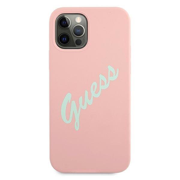 Guess GUHCP12MLSVSPG Silicone Vintage Pink/Mint iPhone 12/12 Pro Tok