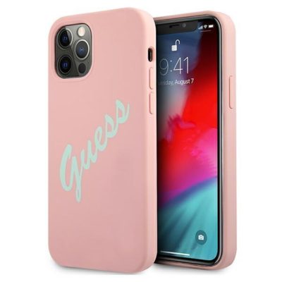 Guess GUHCP12MLSVSPG Silicone Vintage Pink/Mint iPhone 12/12 Pro Tok