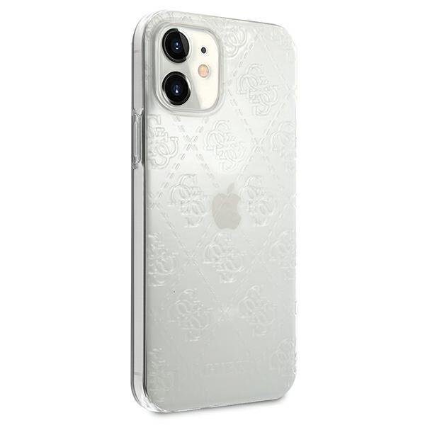 Guess GUHCP12S3D4GTR Transparent 4G 3D Pattern Collection iPhone 12 Mini Tok