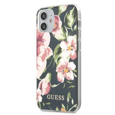 Guess GUHCP12SIMLFL03 navy N°3 Flower Collection iPhone 12 Mini Tok