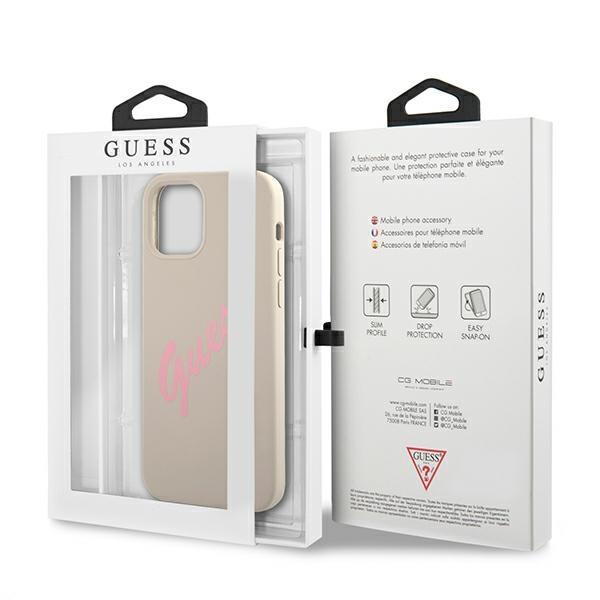 Guess GUHCP12SLSVSGP Silicone Vintage Pink/Gray iPhone 12 Mini Tok