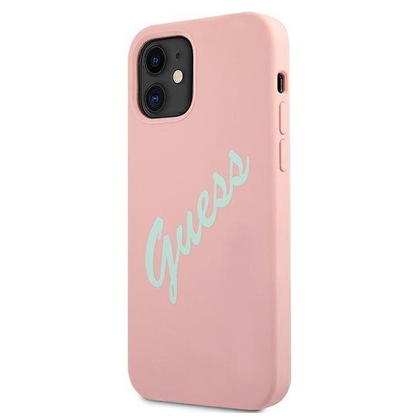 Guess GUHCP12SLSVSGP Silicone Vintage Pink/Mint iPhone 12 Mini Tok