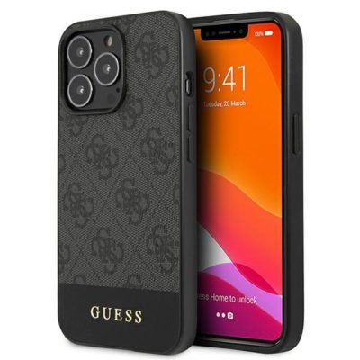 Guess GUHCP13LG4GLGR Grey 4G Stripe Collection iPhone 13 Pro Tok