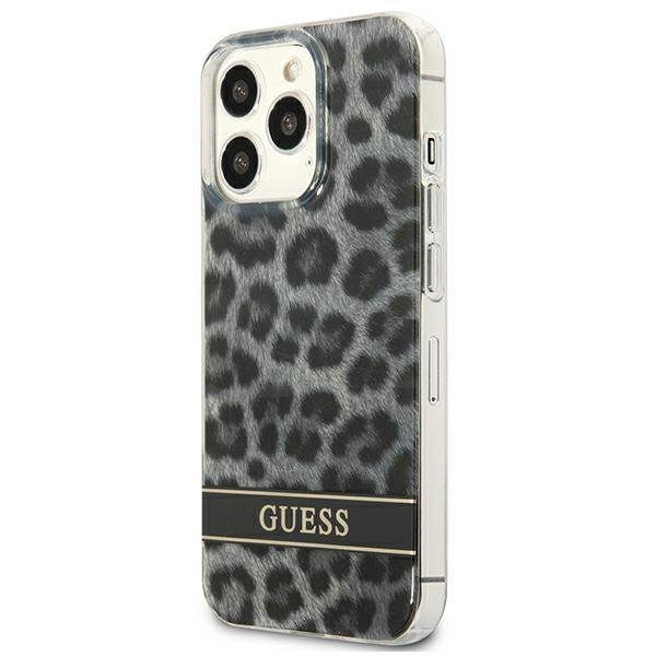 Guess GUHCP13LHSLEOK Grey Leopard iPhone 13 Pro Tok