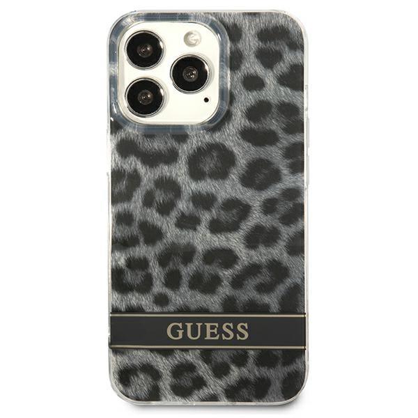 Guess GUHCP13LHSLEOK Grey Leopard iPhone 13 Pro Tok