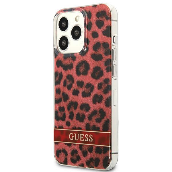 Guess GUHCP13LHSLEOR Red Leopard iPhone 13 Pro Tok