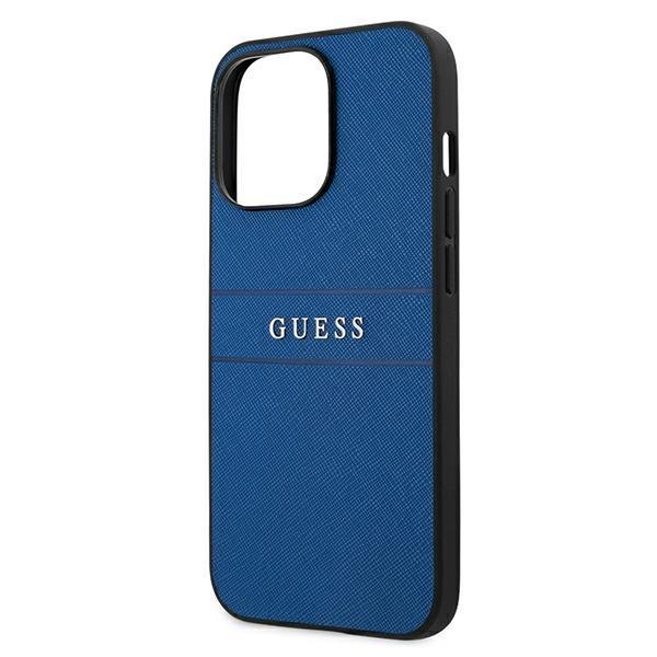 Guess GUHCP13LPSASBBL Saffiano Strap Blue iPhone 13 Pro Tok
