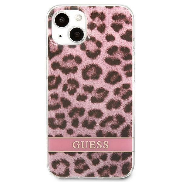 Guess GUHCP13MHSLEOP Pink Leopard iPhone 13 Tok