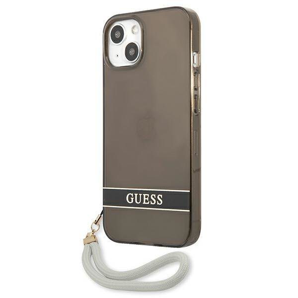 Guess GUHCP13MHTSGSK Black Translucent Stap iPhone 13 Tok