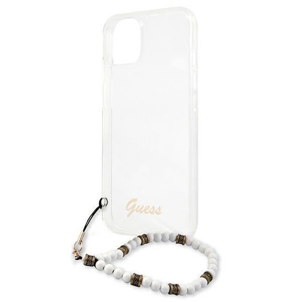 Guess GUHCP13MKPSWH Transparent White Pearl iPhone 13 Tok