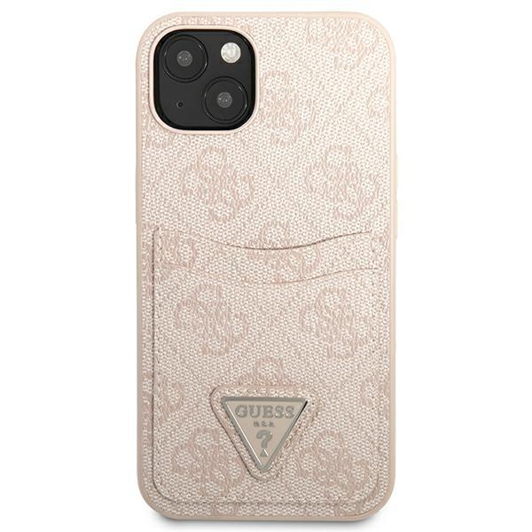 Guess GUHCP13MP4TPP Pink 4G Triangle Logo Cardslot iPhone 13 Tok
