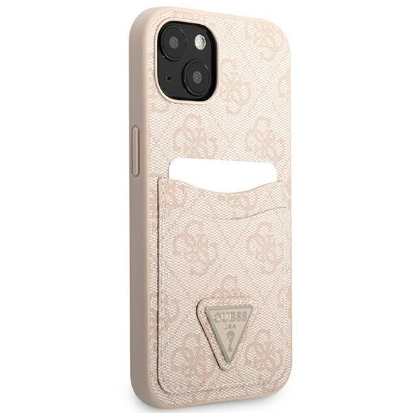Guess GUHCP13MP4TPP Pink 4G Triangle Logo Cardslot iPhone 13 Tok