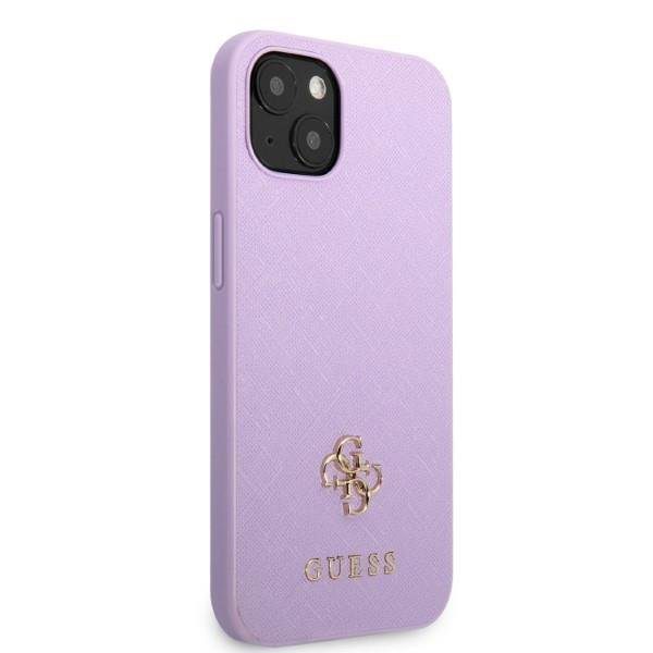 Guess GUHCP13MPS4MU Purple Saffiano 4G Small Metal Logo iPhone 13 Tok