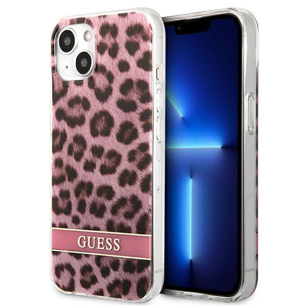 Guess GUHCP13SHSLEOP Pink Leopard iPhone 13 Mini Tok