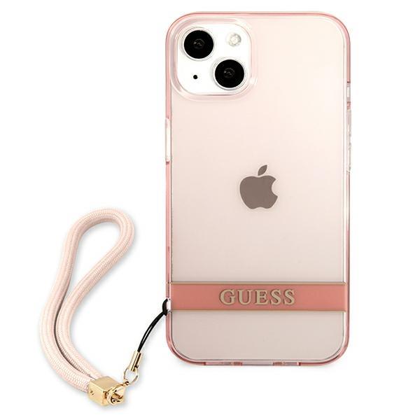 Guess GUHCP13SHTSGSP Pink Translucent Stap iPhone 13 Mini Tok