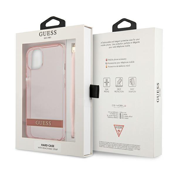 Guess GUHCP13SHTSGSP Pink Translucent Stap iPhone 13 Mini Tok