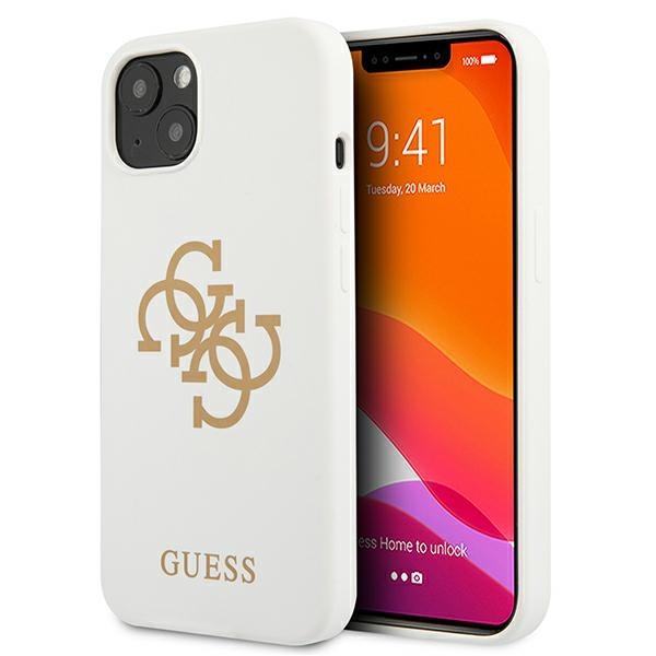 Guess GUHCP13SLS4GGWH White Silicone 4G Logo iPhone 13 Mini Tok
