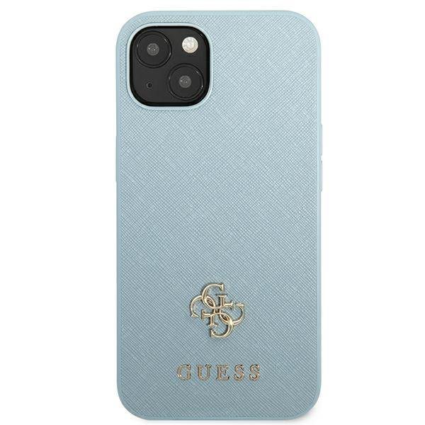 Guess GUHCP13SPS4MB Blue Saffiano 4G Small Metal Logo iPhone 13 Mini Tok