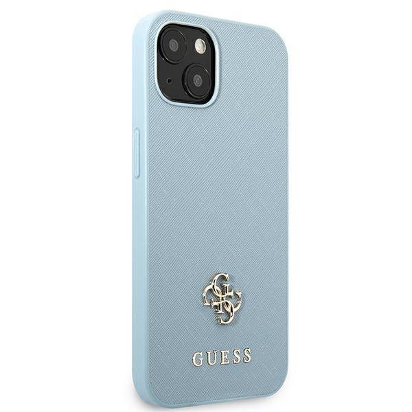 Guess GUHCP13SPS4MB Blue Saffiano 4G Small Metal Logo iPhone 13 Mini Tok