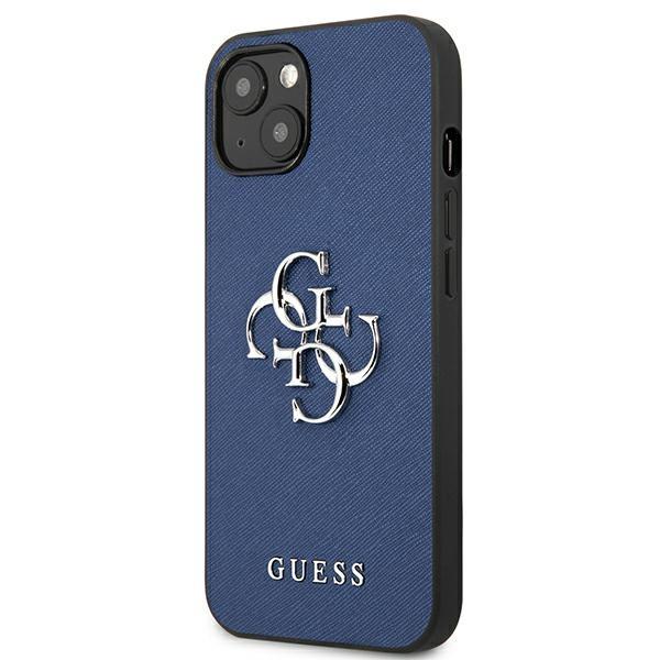 Guess GUHCP13SSA4GSBL Blue Saffiano 4G Metal Logo iPhone 13 Mini Tok