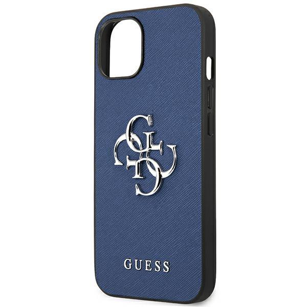 Guess GUHCP13SSA4GSBL Blue Saffiano 4G Metal Logo iPhone 13 Mini Tok