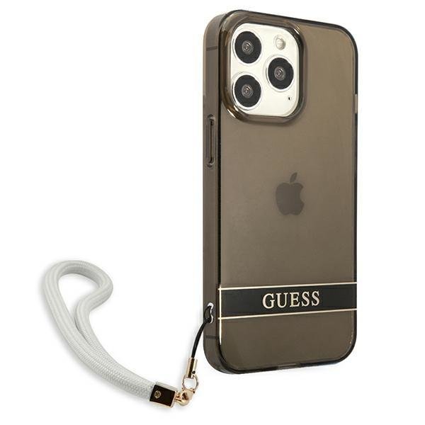 Guess GUHCP13XHTSGSK Black Translucent Stap iPhone 13 Pro Max Tok
