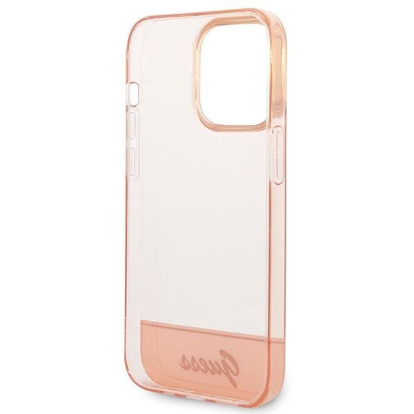 Guess GUHCP14LHGCOP Pink Translucent iPhone 14 Pro Tok