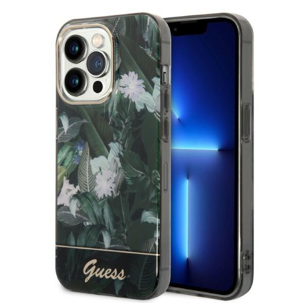 Guess GUHCP14LHGJGHA Green Jungle Collection iPhone 14 Pro Tok