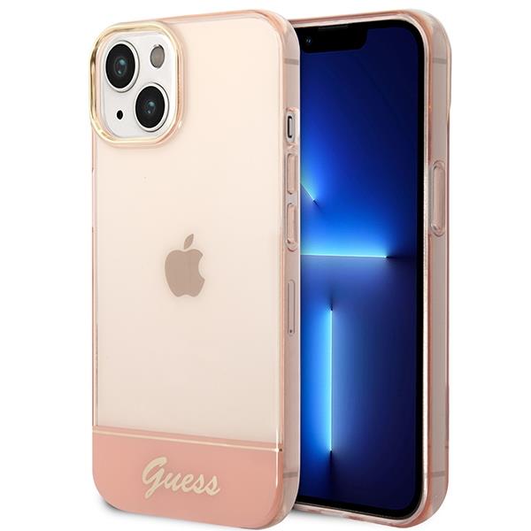 Guess GUHCP14MHGCOP Pink Translucent iPhone 14 Plus Tok