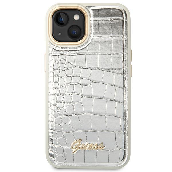 Guess GUHCP14MHGCRHS Silver Croco Collection iPhone 14 Plus Tok