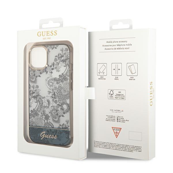 Guess GUHCP14MHGPLHG Grey Porcelain Collection iPhone 14 Plus Tok