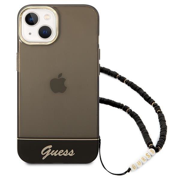 Guess GUHCP14SHGCOHK Black Translucent Pearl Strap iPhone 14 Tok