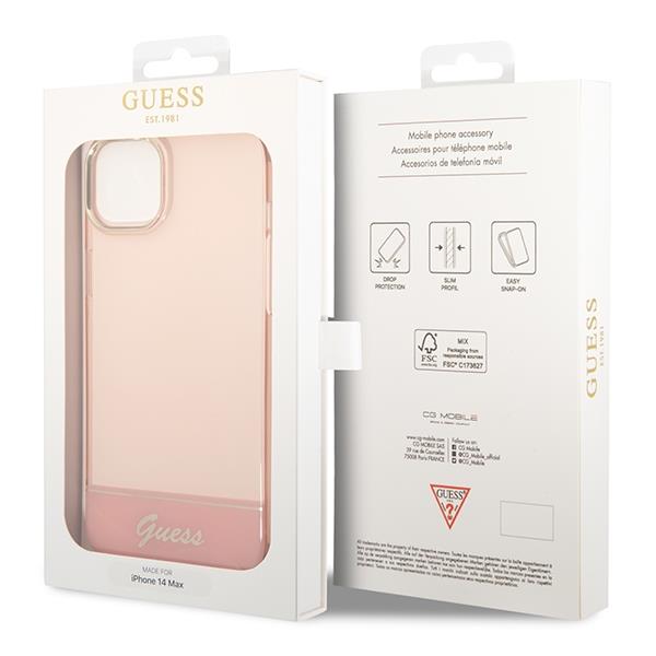 Guess GUHCP14SHGCOP Pink Translucent iPhone 14 Tok
