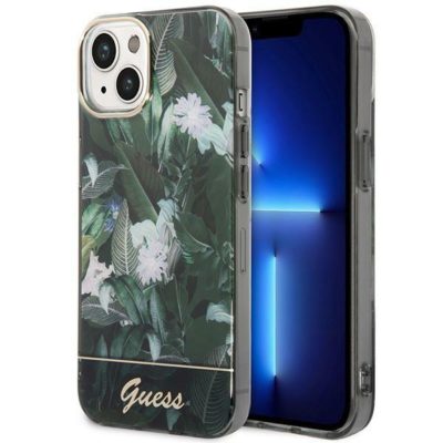 Guess GUHCP14SHGJGHA Green Jungle Collection iPhone 14 Tok
