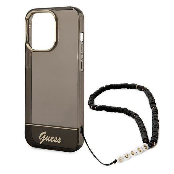 Guess GUHCP14XHGCOHK Black Translucent Pearl Strap iPhone 14 Pro Max Tok