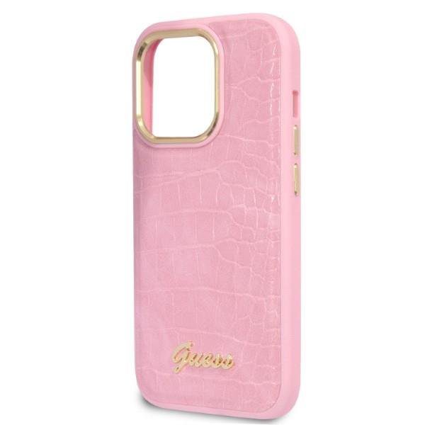 Guess GUHCP14XHGCRHP Pink Croco Collection iPhone 14 Pro Max Tok