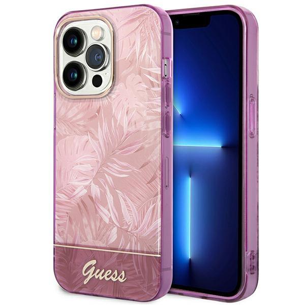 Guess GUHCP14XHGJGHP Pink Jungle Collection iPhone 14 Pro Max Tok