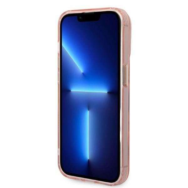 Guess GUHMP14LHTCMP Pink Gold Outline Translucent MagSafe iPhone 14 Pro Tok