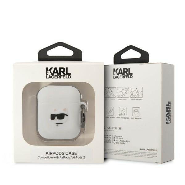 Karl Lagerfeld KLA2RUNCHH White Silicone Choupette Head 3D AirPods 1/2 Tok