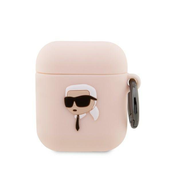 Karl Lagerfeld KLA2RUNIKP Pink Silicone Karl Head 3D AirPods 1/2 Tok