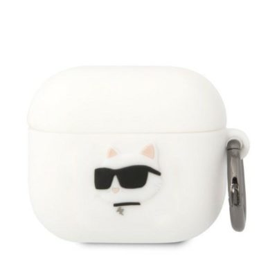 Karl Lagerfeld KLA3RUNCHH White Silicone Choupette Head 3D AirPods 3 Tok