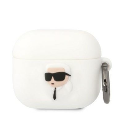 Karl Lagerfeld KLA3RUNIKH White Silicone Karl Head 3D AirPods 3 Tok