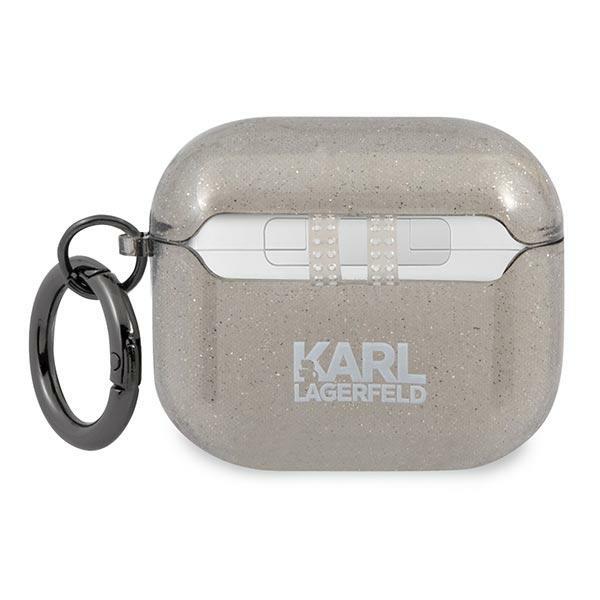 Karl Lagerfeld KLA3UKHGK Black Glitter Karl`s Head AirPods 3 Tok