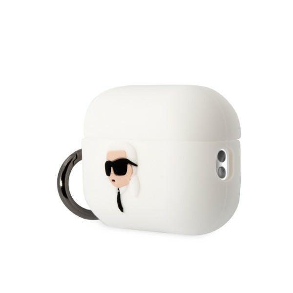 Karl Lagerfeld KLAP2RUNIKH White Silicone Karl Head 3D AirPods Pro 2 Tok
