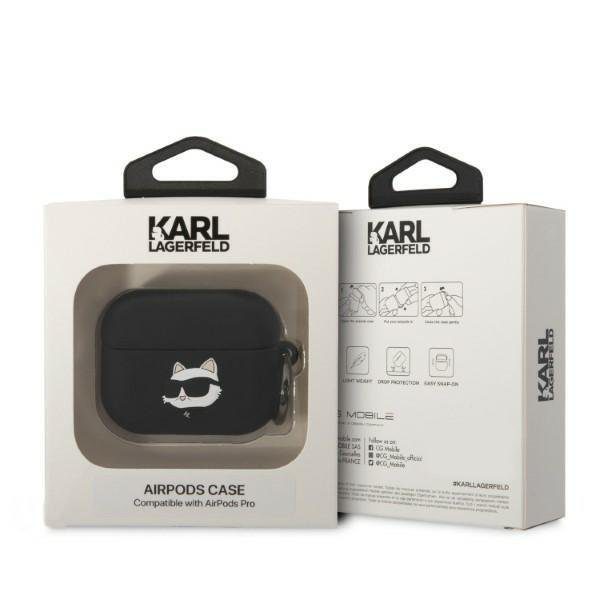 Karl Lagerfeld KLAPRUNCHK Black Silicone Choupette Head 3D AirPods Pro Tok