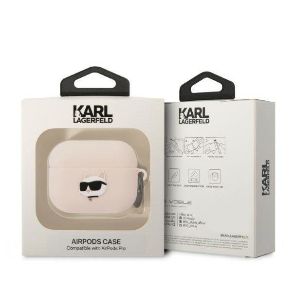 Karl Lagerfeld KLAPRUNCHP Pink Silicone Choupette Head 3D AirPods Pro Tok