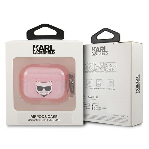 Karl Lagerfeld KLAPUCHGP Choupette Glitter Pink AirPods Pro Tok
